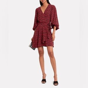 IRO Red and Black Long Sleeve Dress